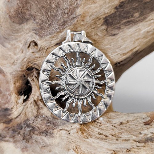 Viking Sun Wheel Swastika Pendant Norse Odal Rune | Forefathers-Art